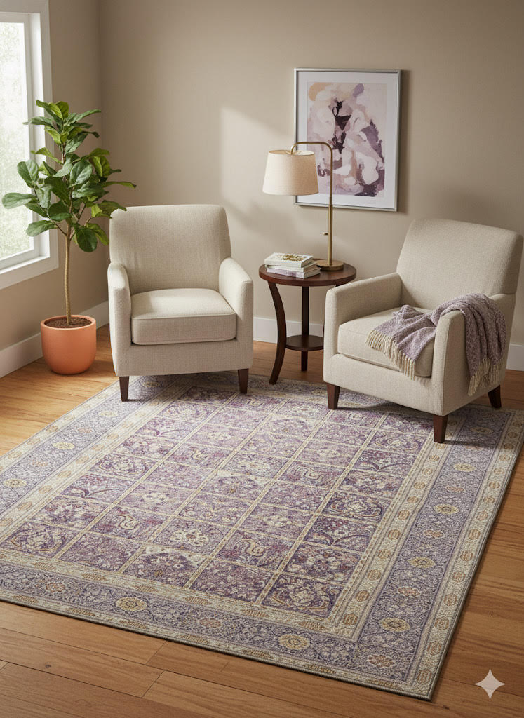 6' x 6' Square Washable Area Rug