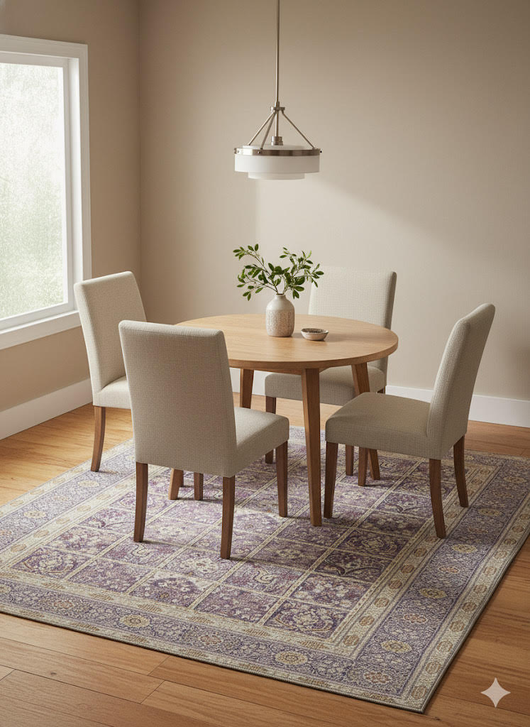 6' x 6' Square Washable Area Rug