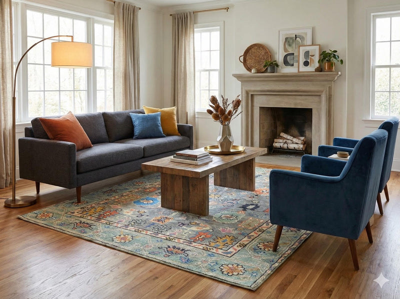 8' x 8' Square Washable Area Rug