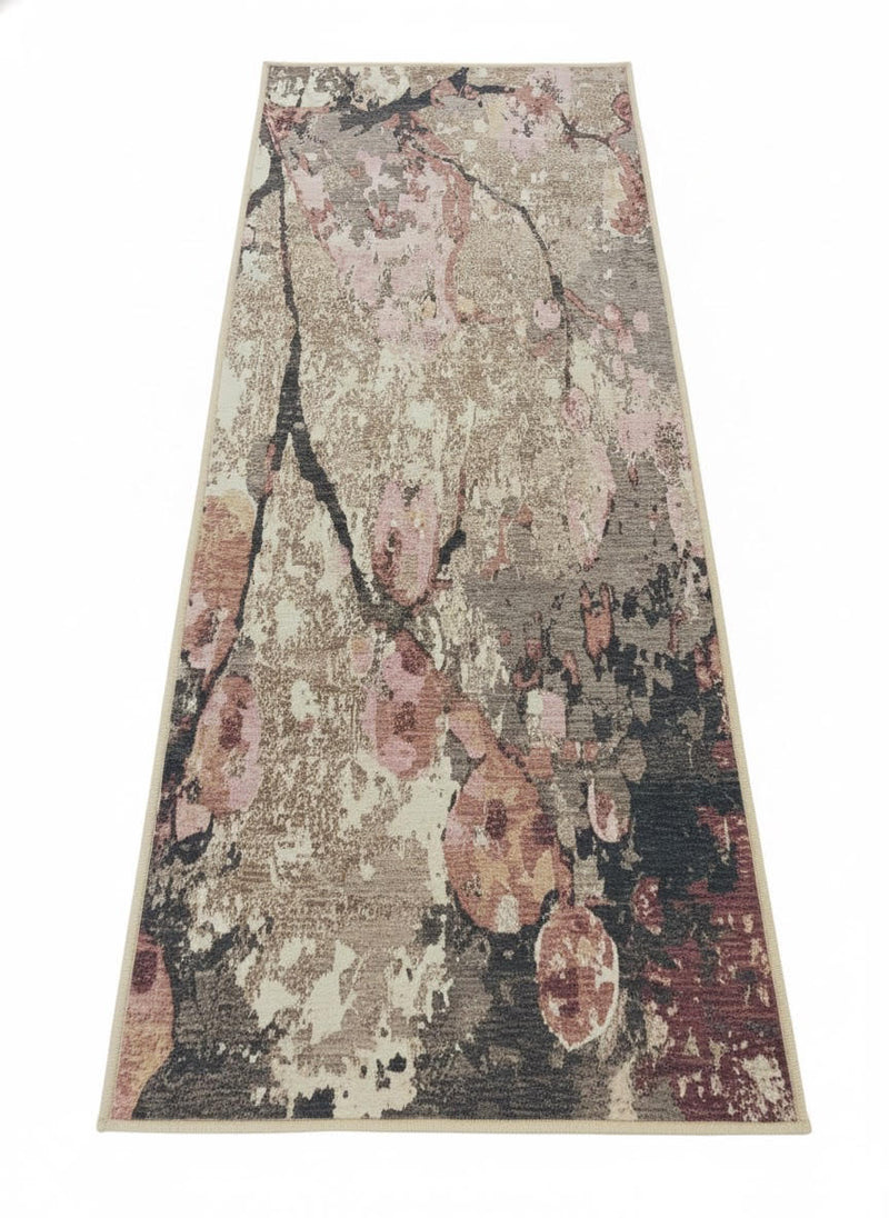 2' x 5' Multi Color Vintage Floral Distressed Runner Accent Rug