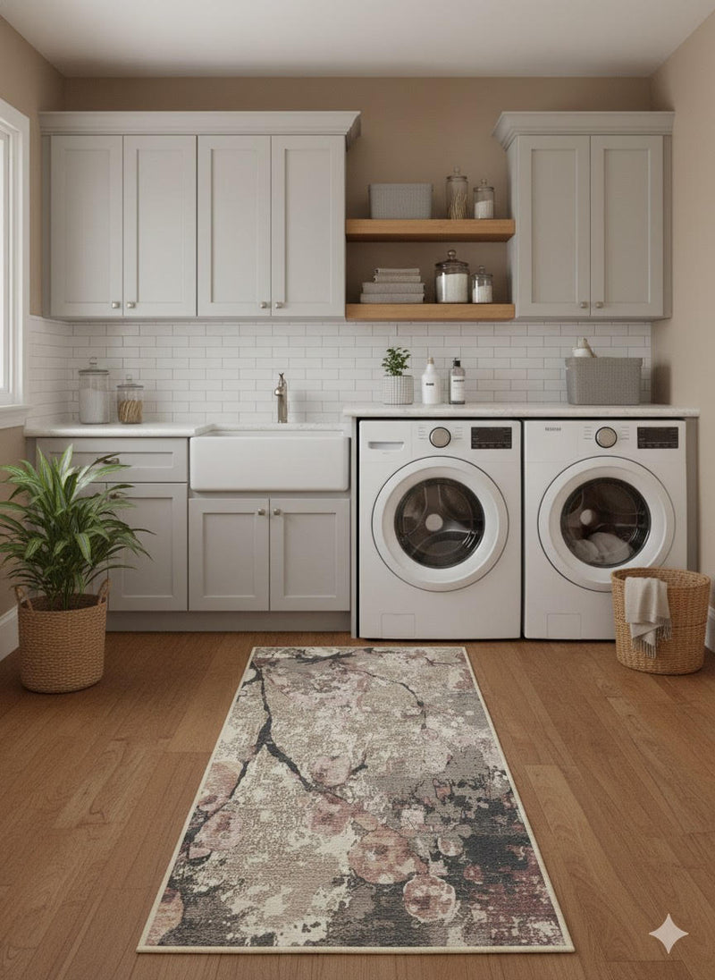 2' x 5' Multi Color Vintage Floral Distressed Runner Accent Rug