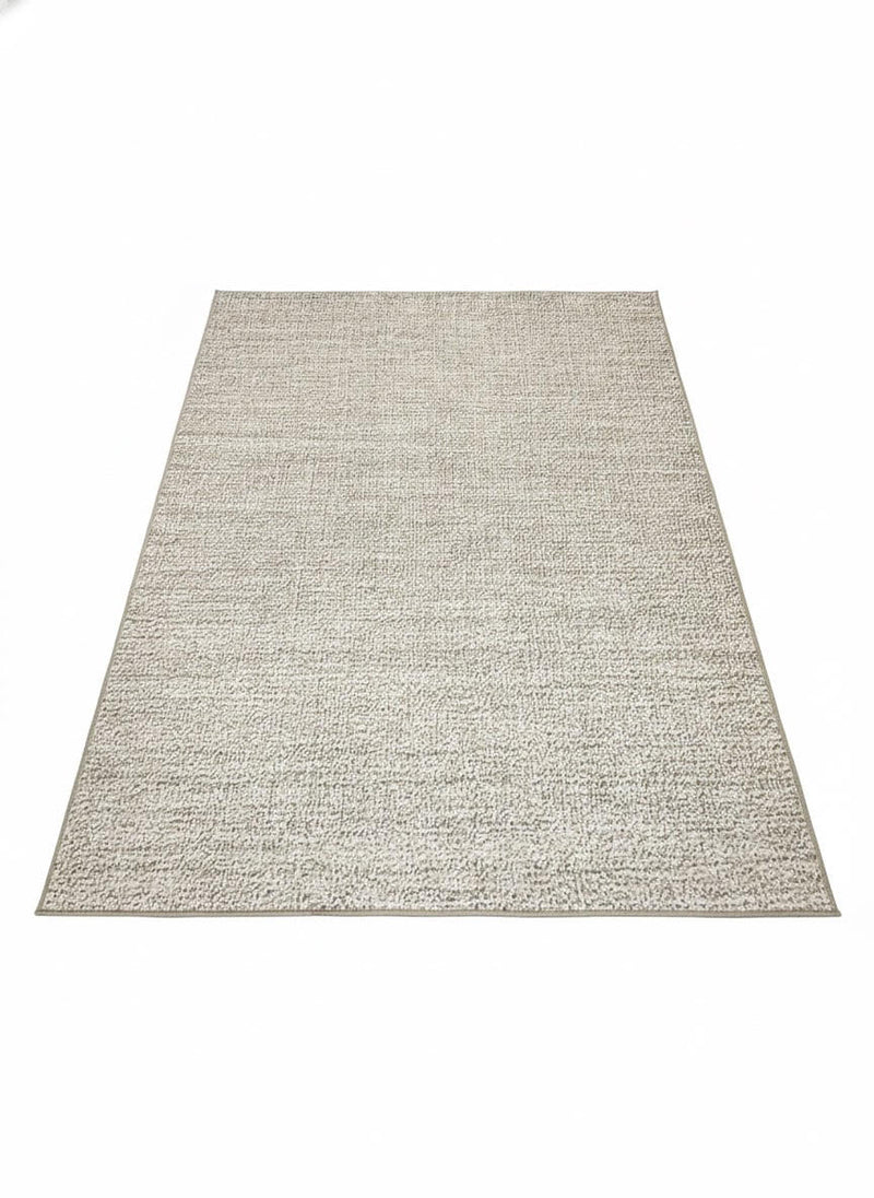 7' x 9' Light Gray Ivory Soft Beige Solid Washable Area Rug