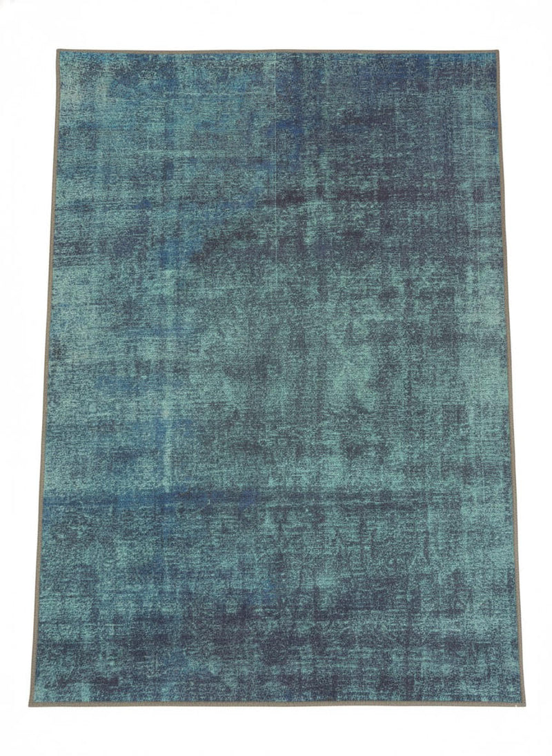 4' x 6' Rectangle Teal Blue Aqua Solid Modern Washable Area Rug