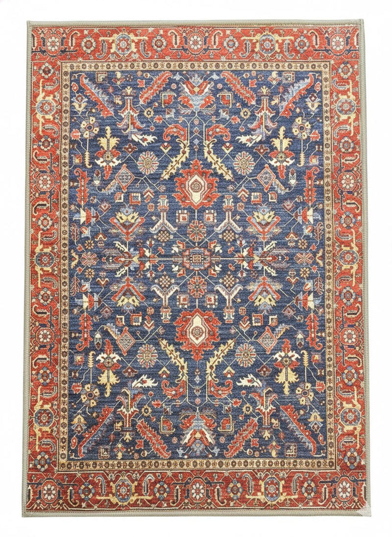 2' x 3' Rectangle Multi Color Oriental Washable Area Rug