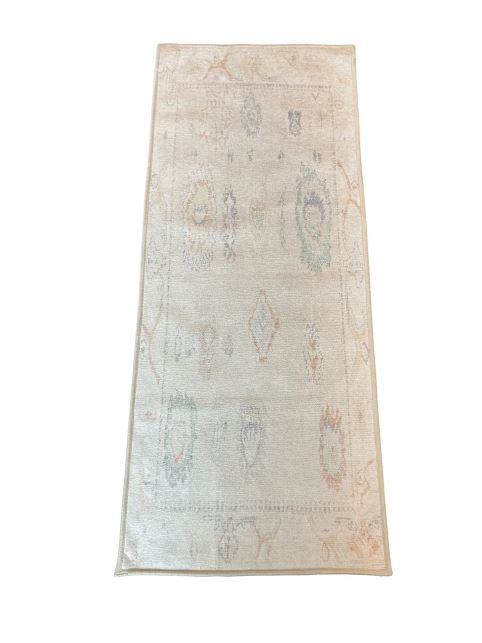 2' x 5' Runner Ivory Multicolor Distressed Tribal Modern Washable Area Rug