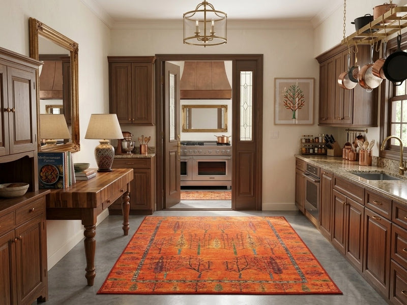 5' x 5' Square Washable Area Rug