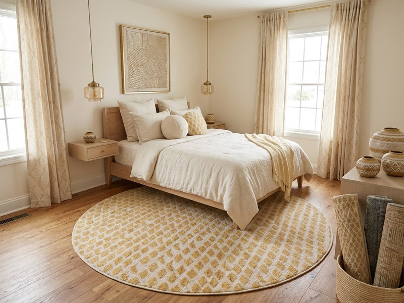 8' Round Washable Area Rug