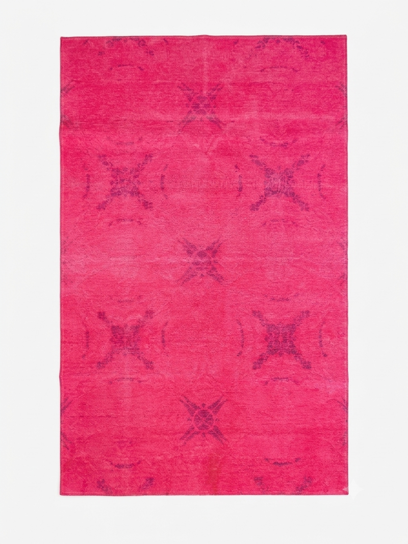 3' x 5' Rectangular Hot Pink Purple Tribal Moroccan Washable Area Rug