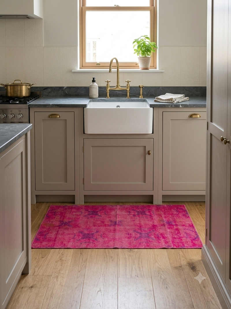 3' x 5' Rectangular Hot Pink Purple Tribal Moroccan Washable Area Rug
