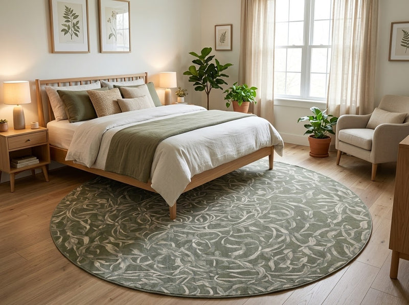 7' Round Washable Area Rug