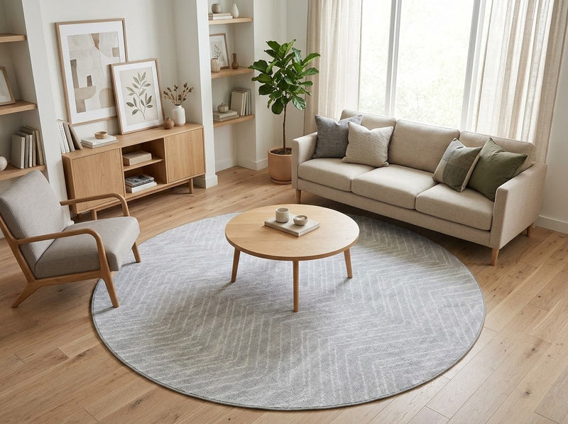 6' Round Washable Area Rug