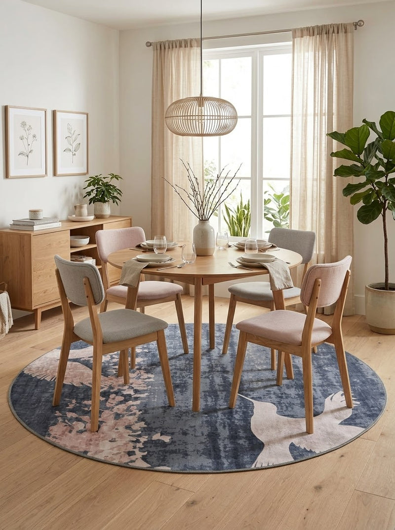 6' Round Washable Area Rug