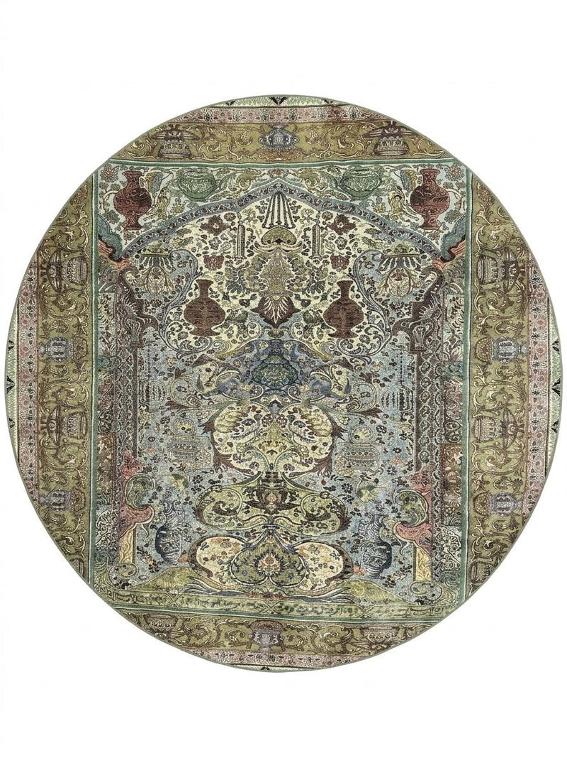 8' Round Washable Area Rug