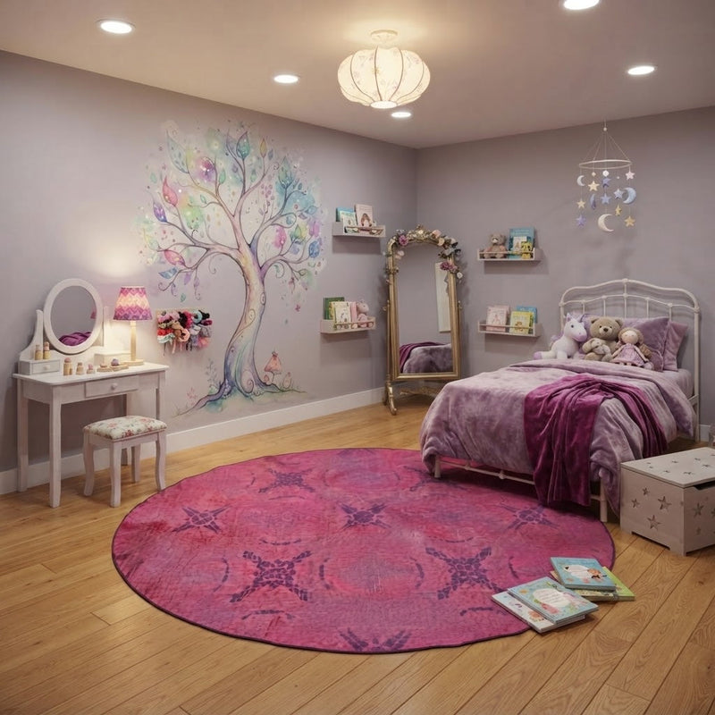 6' Round Washable Area Rug