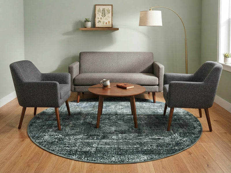 6' Round Washable Area Rug
