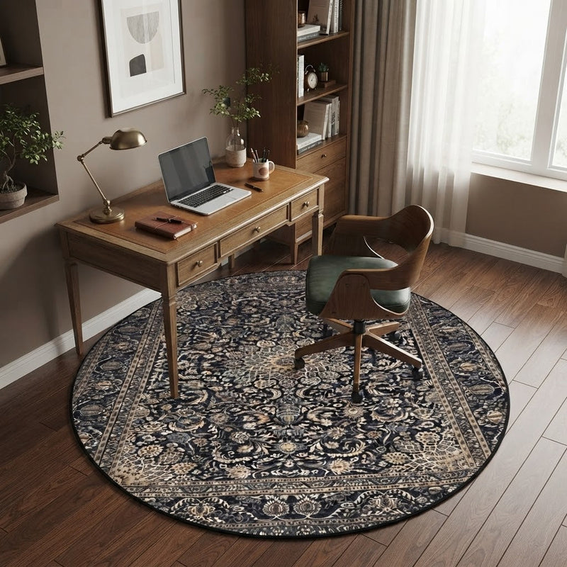 5' Round Washable Area Rug