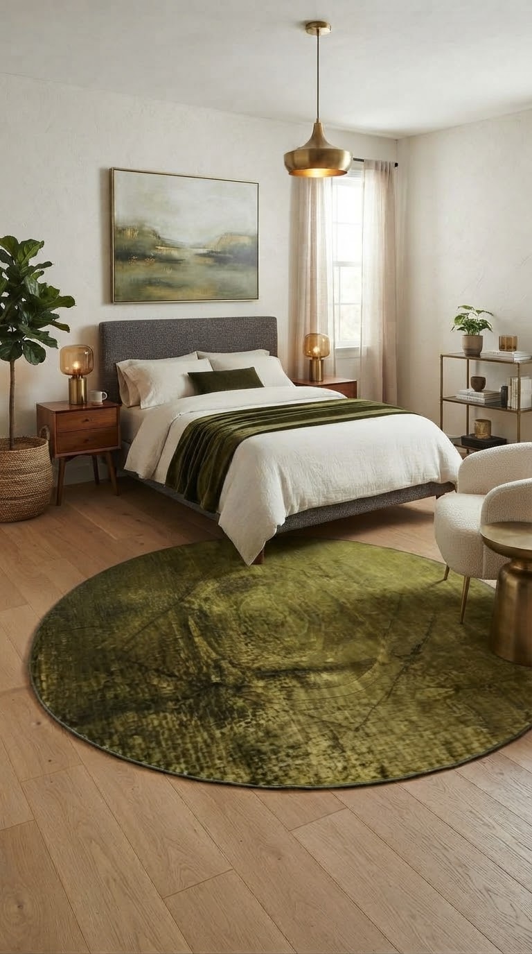 6' Round Washable Area Rug