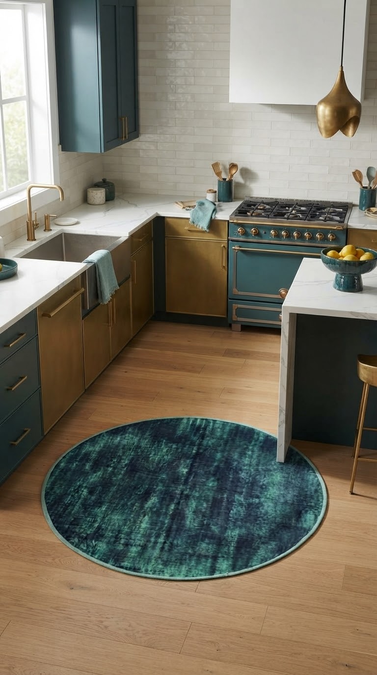 3' Round Washable Area Rug