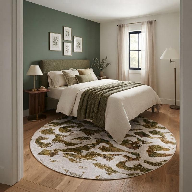 6' Round Washable Area Rug