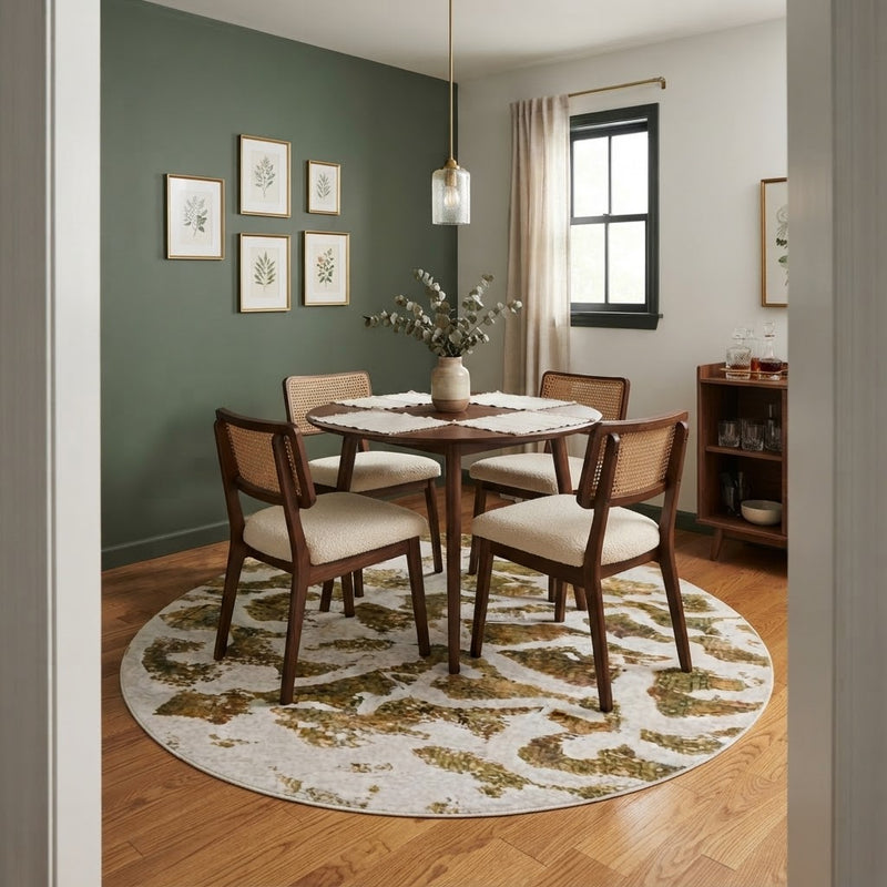 6' Round Washable Area Rug